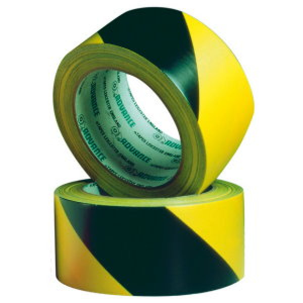Adam Hall 5803 - ragasztószalag biztonsági fekete/sárga sávos, 50 mm x 33 m