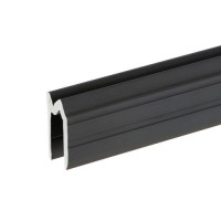 Adam Hall 6102 BLK - záróprofil, 7 mm-es anyaghoz, 20,5/16,5 x1,5 mm, fekete