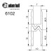 Adam Hall 6102 BLK - záróprofil, 7 mm-es anyaghoz, 20,5/16,5 x1,5 mm, fekete