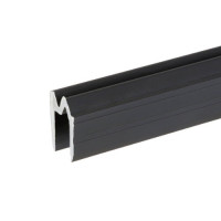 Adam Hall 6103 BLK - záróprofil, 9,5 mm-es anyaghoz - 21,5/16,5x1,5 mm, fekete