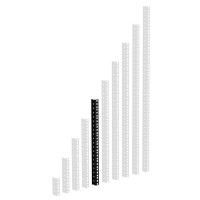 Adam Hall 61535 B 10 - rack sín, 10U szimpla,  kalitkás, 1/2U sűrűségű, acél