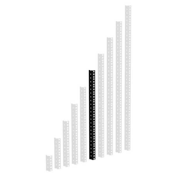 Adam Hall 61535 B 12 - rack sín, 12U szimpla,  kalitkás, 1/2U sűrűségű, acél
