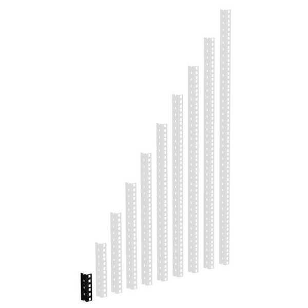 Adam Hall 61535 B 2 - rack sín, 2U szimpla,  kalitkás, 1/2U sűrűségű, acél