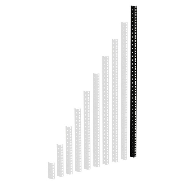 Adam Hall 61535 B 20 - rack sín, 20U szimpla,  kalitkás, 1/2U sűrűségű, acél