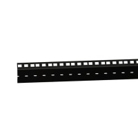 Adam Hall 61555 BLK - rack sín, 45U dupla,  kalitkás, 1/2U sűrűségű, acél