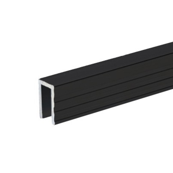 Adam Hall 6200 BLK - U profil 7 mm vastag lemez szegéséhez, fekete, 7x15x1,5 mm