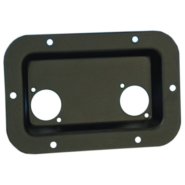 Adam Hall 8708 BLK - csatlakozó tálca fekete, 2x XLR-D furattal