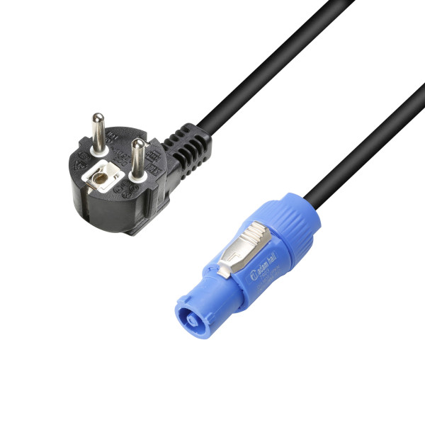 Adam Hall Cables 3 STAR PCON 0500 - tápkábel - 3x1,5 mm-es fekete PVC kábel - PowerTwist + földelt dugó, 250 V/16 A - 5 m Adam Hall Cables 3 STAR PCON 0500 - tápkábel - 3x1,5 mm-es fekete PVC kábel - PowerTwist + földelt dugó, 250 V/16 A - 5 m