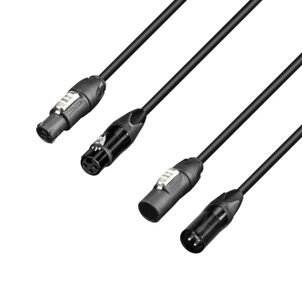 Adam Hall Cables 5 STAR H TCON D 0150 - hibrid kábel | Power &DMX | Neutrik XLR 3 x TRUE1 | 1,5 m
