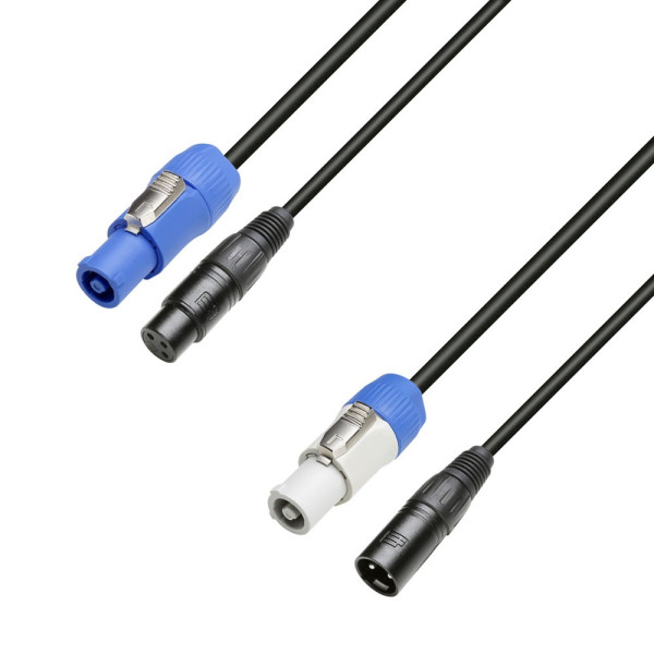 Adam Hall Cables 3 STAR H PCON D 0500 - hibrid kábel | Power &DMX | XLR 3 x Adam Hall K4CPFIN & OUT | 5 m Adam Hall Cables 3 STAR H PCON D 0500 - hibrid kábel | Power &DMX | XLR 3 x Adam Hall K4CPFIN & OUT | 5 m