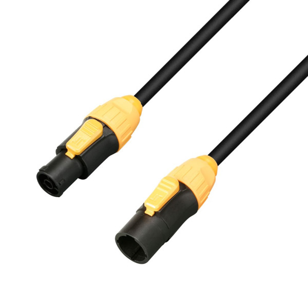 Adam Hall Cables 3 STAR TCON L 0300 - tápkábel - 3x1,5 mm-es fekete gumikábel - K4True1 IP65 papa/mama, 250 V/16 A - 3 m