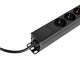 Adam Hall Cables 87471 O - 19"-os hálózati elosztó, 1 U, elöl 8x földelt aljzat, kapcsoló nélkül Adam Hall Cables 87471 O - 19"-os hálózati elosztó, 1 U, elöl 8x földelt aljzat, kapcsoló nélkül