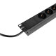 Adam Hall Cables 87471 O - 19"-os hálózati elosztó, 1 U, elöl 8x földelt aljzat, kapcsoló nélkül Adam Hall Cables 87471 O - 19"-os hálózati elosztó, 1 U, elöl 8x földelt aljzat, kapcsoló nélkül