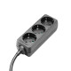 Adam Hall Cables 8747 X3 - hálózati elosztó 3 x földelt aljzat (16A/250V), 1,4 m kábellel, fekete Adam Hall Cables 8747 X3 - hálózati elosztó 3 x földelt aljzat (16A/250V), 1,4 m kábellel, fekete