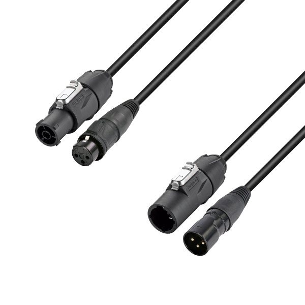 Adam Hall Cables 4 STAR H TCON D 0300 - hibrid kábel | Power & DMX | XLR 3-pin x power X széria IP65 | 3 m Adam Hall Cables 4 STAR H TCON D 0300 - hibrid kábel | Power & DMX | XLR 3-pin x power X széria IP65 | 3 m