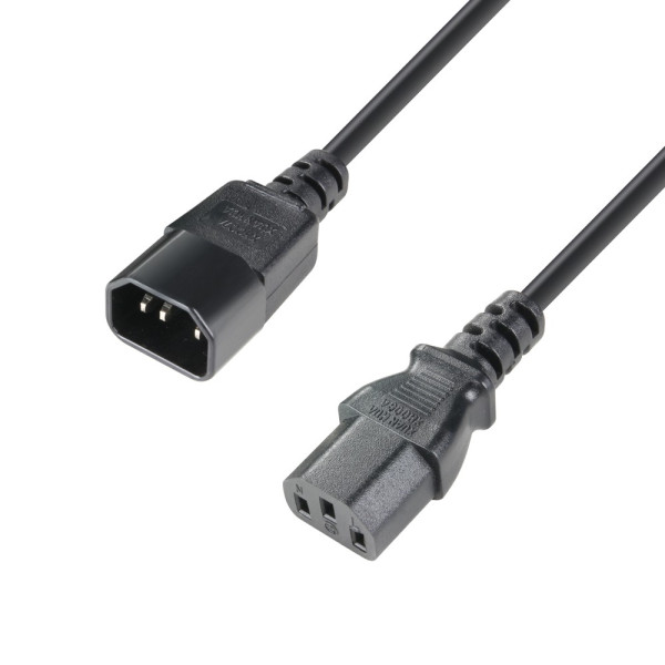 Adam Hall Cables 4 STAR PLK 0100 - tápkábel | Adam Hall IEC C13 x IEC C14 | 1 m