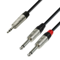 Adam Hall Cables 4 STAR YWPP 0600 - Y kábel | Rean 2 Jack TS x mini jack TRS | 6 m
