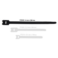 Adam Hall Cables VT 2830 - tépőzáras kábelkötegelő - 14 x 306 mm, fekete, 10 darabos kiszerelés