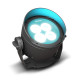 Cameo DROP B4 - akkumulátorról működő, 4x15 W RGBWA+UV LED, W-DMX™, IP65 minősítés, fekete ház