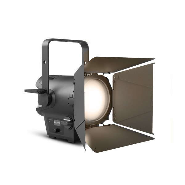 Cameo F1 T - színházi spotlámpa Fresnel lencsével Tungsten (volfrám) fényű LED, zoom, fekete ház