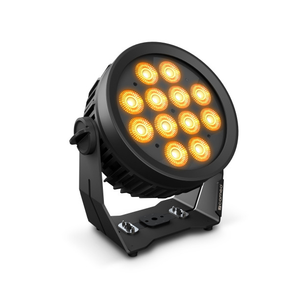 Cameo FLAT PRO 12 G2 - kültéri spotlámpa, 12x10 W RGBWA LED,  fekete ház