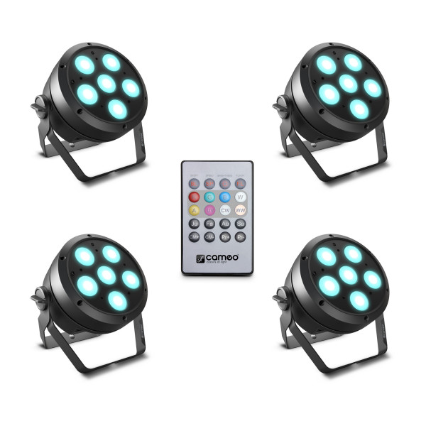 Cameo ROOT® PAR 6 SET 1 - spotlámpa készlet, 4 darab 6 x 12 W, RGBW LED, távirányítóval, fekete Cameo ROOT® PAR 6 SET 1 - spotlámpa készlet, 4 darab 6 x 12 W, RGBW LED, távirányítóval, fekete