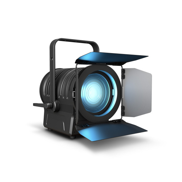Cameo TS 200 FC - színházi spotlámpa Fresnel lencsével 200 W-os 6 az 1-ben LED-del, zommal, fekete házban