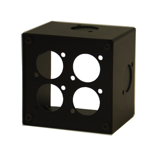 Elimex EX-WBUNI4XLRB - falidoboz - 80x80x40 mm 6 XLR furattal, nyitható előlappal, fekete Elimex EX-WBUNI4XLRB - falidoboz - 80x80x40 mm 6 XLR furattal, nyitható előlappal, fekete