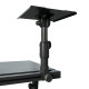 Gravity FDJT 01 - DJ-asztal hangszó és laptop tálcával, állítható magassággal, összecsukható, fekete Gravity FDJT 01 - DJ-asztal hangszó és laptop tálcával, állítható magassággal, összecsukható, fekete