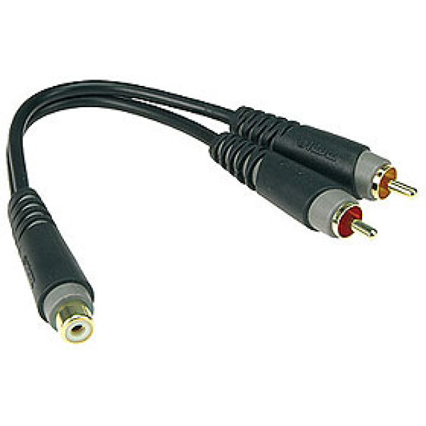 Klotz AYU-8 - Y adapter kábel, RCA-RCA, 0,2 m