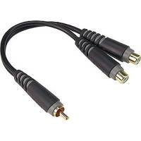 Klotz AYU-9 - Y adapter kábel, RCA-RCA, 0,2 m