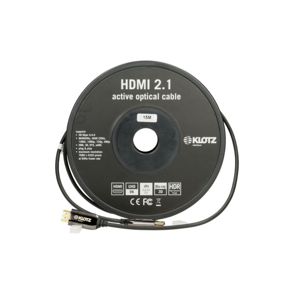 Klotz FOAUH015 - optikai kábel AOC HDMI 2.1 link, 15 m