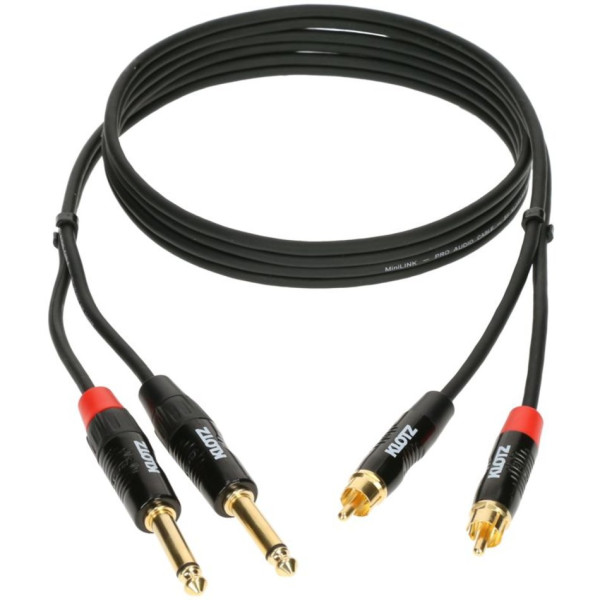 Klotz KT-CJ600 - JACK-RCA dupla kábel, 6 m