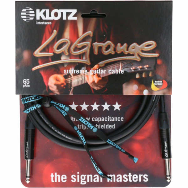 Klotz LA-PP0450 - LaGrange supreme gitárkábel, egyenes jack csatlakozók, 4,5 m Klotz LA-PP0450 - LaGrange supreme gitárkábel, egyenes jack csatlakozók, 4,5 m