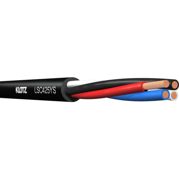 Klotz LSC425YS.100 - multicore hangfalkábel, 4x2,5 mm, PVC, 100 m Klotz LSC425YS.100 - multicore hangfalkábel, 4x2,5 mm, PVC, 100 m