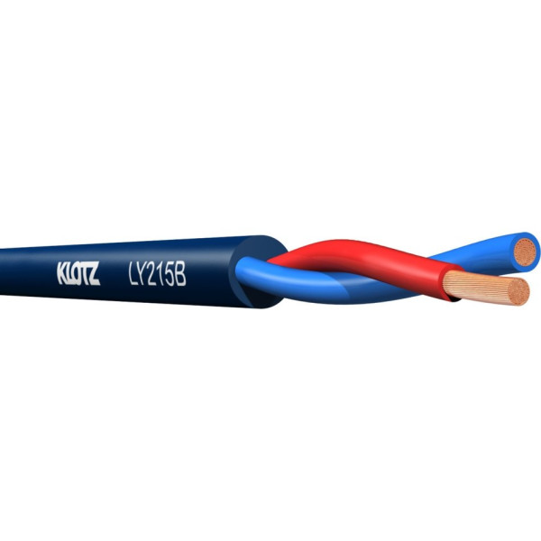 Klotz LY215B.100 - twinax hangfalkábel, 2x1,5 mm, PVC, kék, 100 m Klotz LY215B.100 - twinax hangfalkábel, 2x1,5 mm, PVC, kék, 100 m