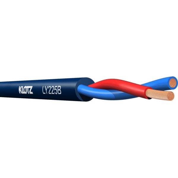 Klotz LY225B.100 - twinax hangfalkábel, 2x2,5 mm, PVC, kék, 100 m Klotz LY225B.100 - twinax hangfalkábel, 2x2,5 mm, PVC, kék, 100 m