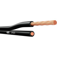 Klotz LYP007S.100 - lapos hangfalkábel, 2x0,75 mm, fekete, 100 m