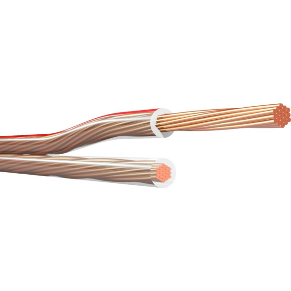 Klotz LYP015T - lapos hangfalkábel, 2x1,5 mm, transzparens, a gyári kiszereléstől eltérő hosszban Klotz LYP015T - lapos hangfalkábel, 2x1,5 mm, transzparens, a gyári kiszereléstől eltérő hosszban
