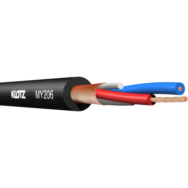 Klotz MY206SW - M1 professzionális mikrofonkábel, 2x0,22 mm, PVC, fekete, a gyári kiszereléstől eltérő hosszban Klotz MY206SW - M1 professzionális mikrofonkábel, 2x0,22 mm, PVC, fekete, a gyári kiszereléstől eltérő hosszban