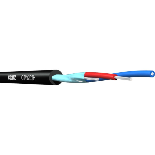 Klotz OTW203H.100 - OmniTRANS AES/EBU (DMX) 2x0,14 mm installációsl kábel, FRNC, fekete, 100 m