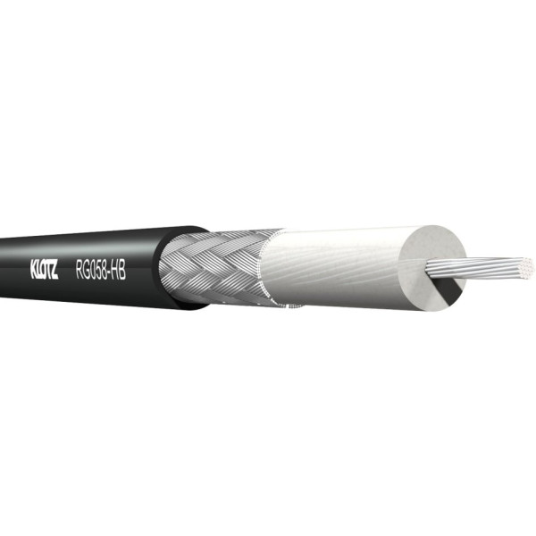 Klotz RG058-HB.030 - 50 Ohm (RG58C/U) koaxiális kábel, FRNC köpeny, 30 m