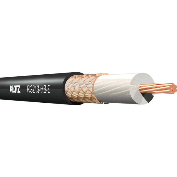 Klotz RG213-HB-E.300 - 50 Ohm (RG213/U) tűzálló koaxiális antenna kábel, FRNC köpeny, 300 m Klotz RG213-HB-E.300 - 50 Ohm (RG213/U) tűzálló koaxiális antenna kábel, FRNC köpeny, 300 m
