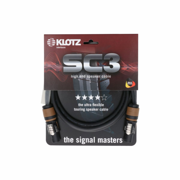 Klotz SC3-L2FF0200 - hangfalkábel, 2x2,5 mm2, NL2FXX csatlakozó, 2 m Klotz SC3-L2FF0200 - hangfalkábel, 2x2,5 mm2, NL2FXX csatlakozó, 2 m