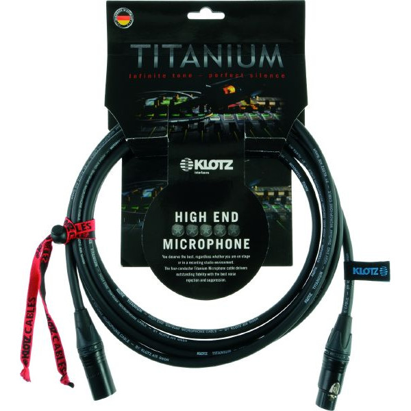 Klotz TI-M0500 - Titánium StarQuad mikrofonkábel, 5 m