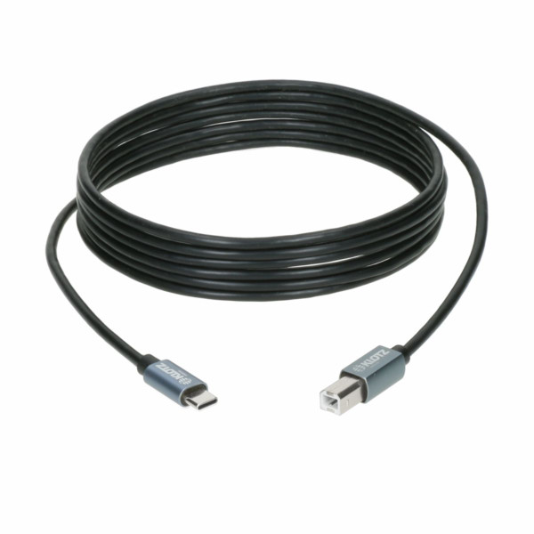 Klotz USB-CB-2.0 - USB 2.0 nagysebességű kábel, USB-C/USB-B csatlakozókkal, 2 m