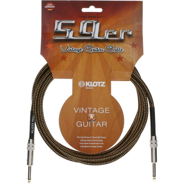 Klotz VIN-0300 - Vintage 59-er gitárkábel, 3 m