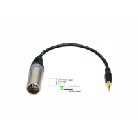 Klotz XLR-BMP3.5 - JACK-XLR kábel, 0,2 m Klotz XLR-BMP3.5 - JACK-XLR kábel, 0,2 m