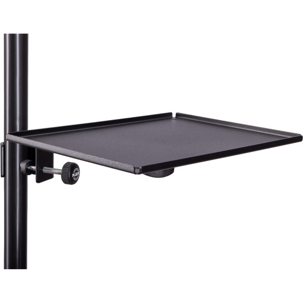 König & Meyer 12222 - tálca - állványra szerelhető, 230 x 170 mm, acél, fekete