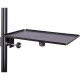 König & Meyer 12222 - tálca - állványra szerelhető, 230 x 170 mm, acél, fekete